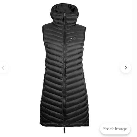 Skhoop of Scandinavia Osa Down Vest Women's XS Black Hip Length Zipper Hood - Picture 14 of 15